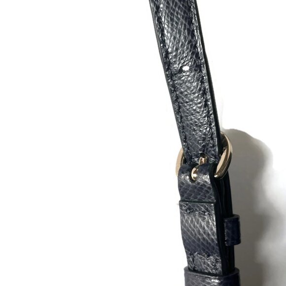 Coach F34663 Minetta Leather Handbag Satchel Midnight Blue Navy Crossbody Purse - Picture 7 of 10